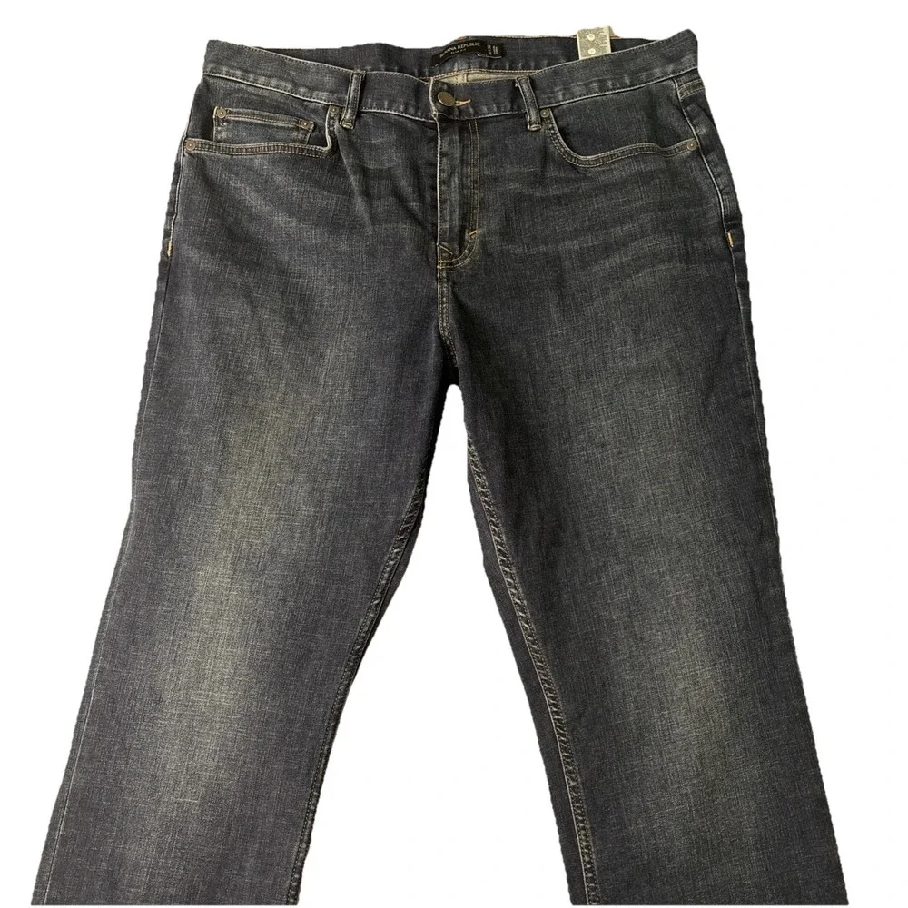 Banana Republic Slim‎ Fit 36x32 Blue Jeans STRETCH Rapid Movement Denim Dark EUC